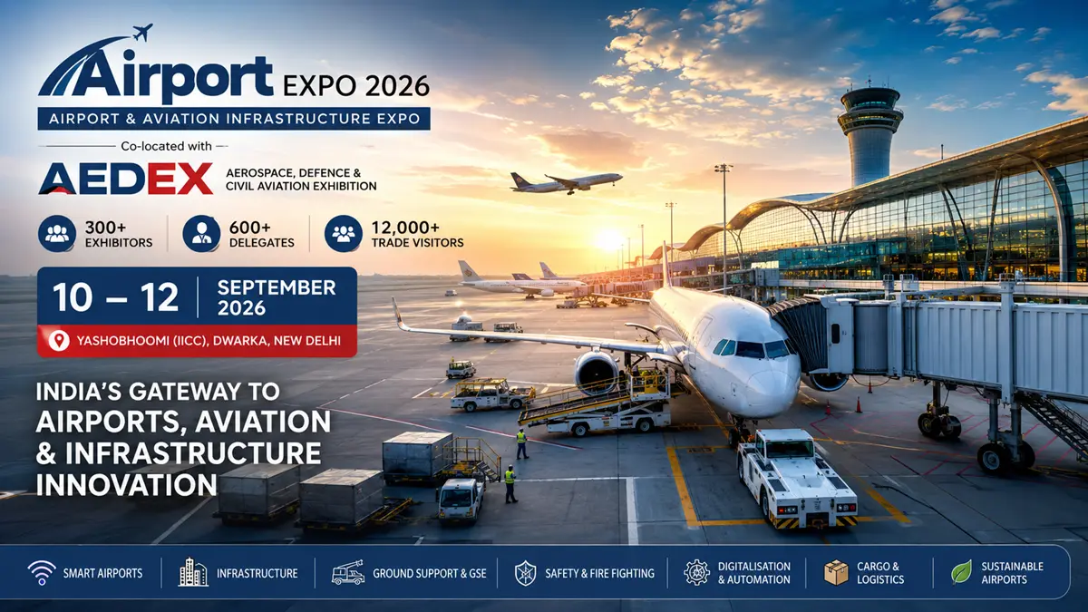 Airport Expo 2026 airport and aviation infrastructure exhibition at Yashobhoomi New Delhi