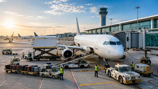 Airport ground support equipment tugs baggage handling loaders catering trucks and passenger boarding bridges