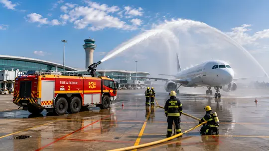 Airport firefighting crash tenders emergency response surveillance access control and safety systems
