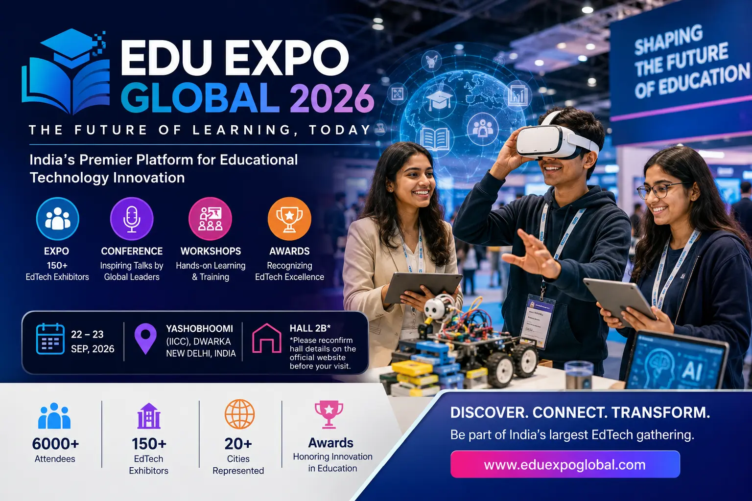 EDU EXPO GLOBAL 2026 EdTech exhibition and conference at Yashobhoomi New Delhi