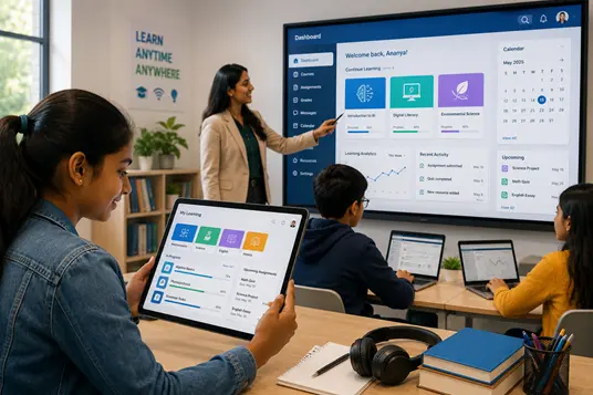Learning management systems digital learning platforms online education technology for schools