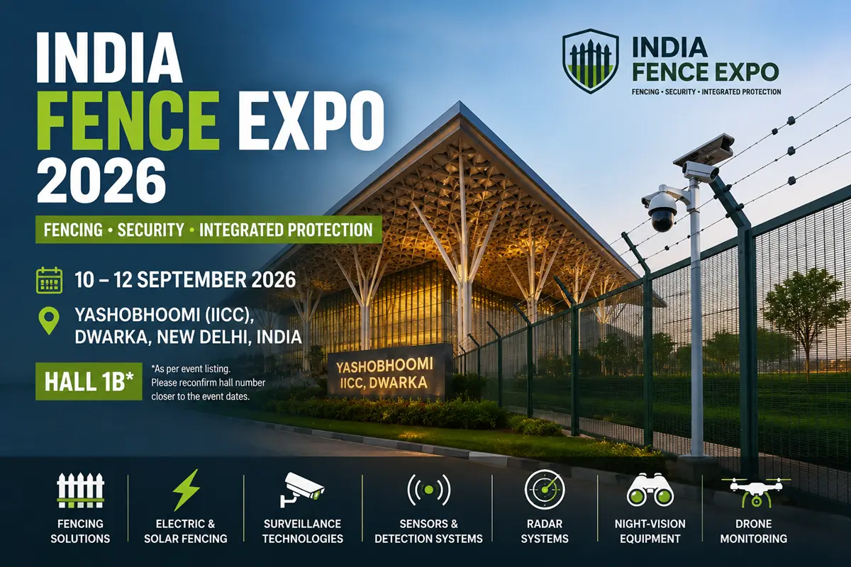 India Fence Expo 2026 fence and perimeter security exhibition at Yashobhoomi New Delhi