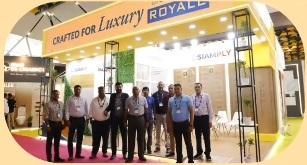 Professionals networking at MATECIA 2025, Yashobhoomi