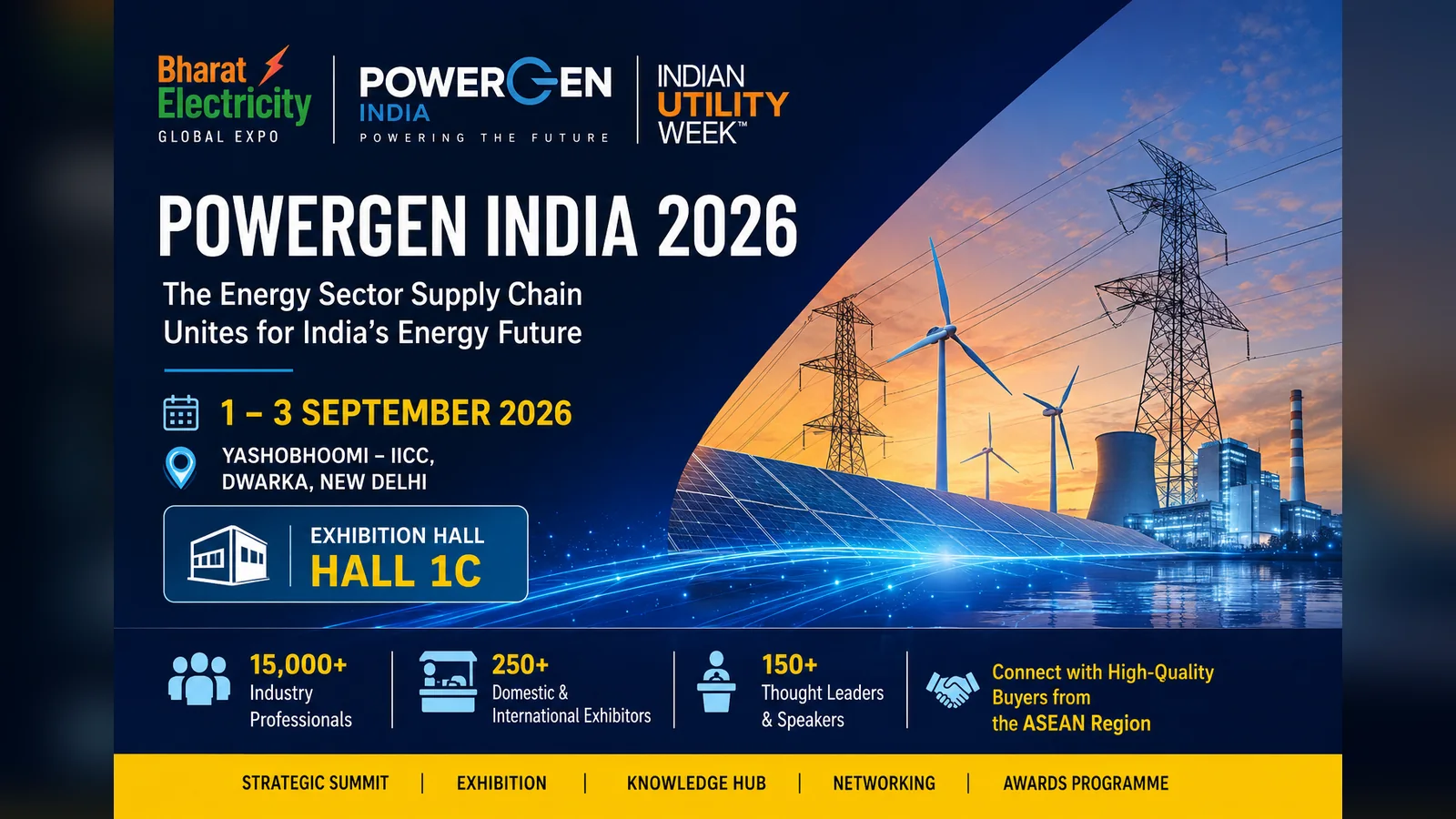 POWERGEN India 2026 at Yashobhoomi near Delhi Airport and Aerocity