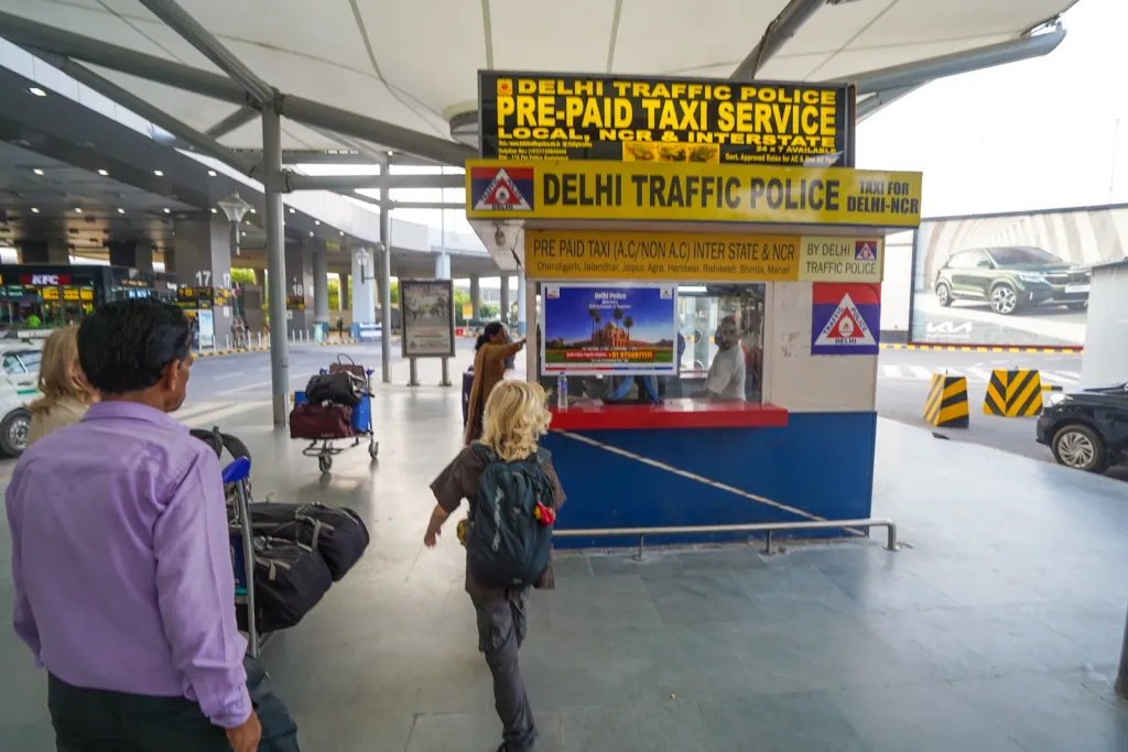 Delhi Police Prepaid Taxi Counter at Delhi Airport T3
